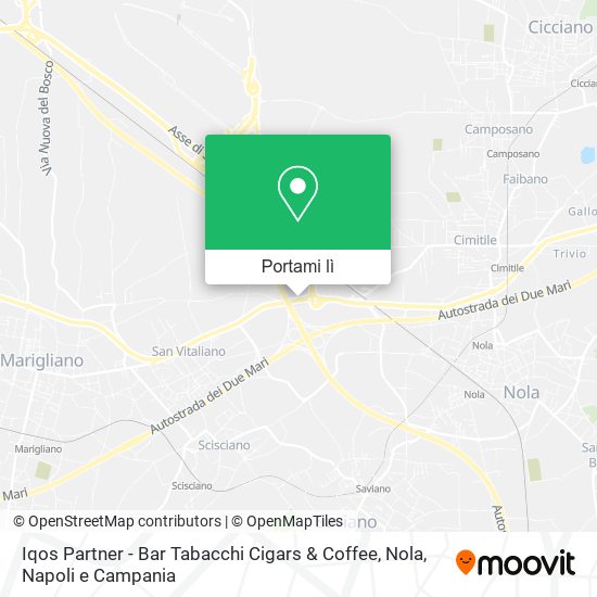 Mappa Iqos Partner - Bar Tabacchi Cigars & Coffee, Nola