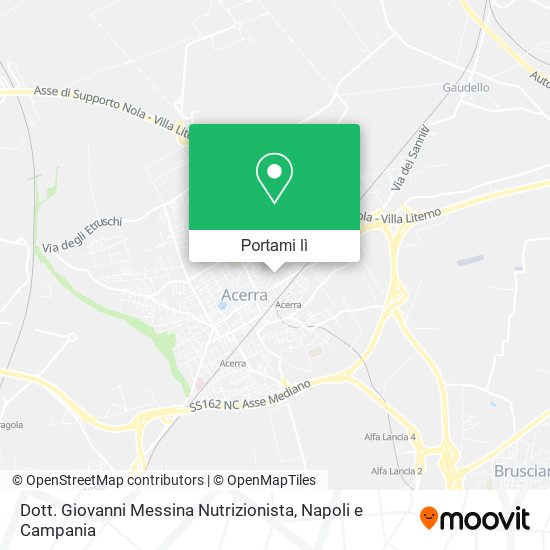 Mappa Dott. Giovanni Messina Nutrizionista