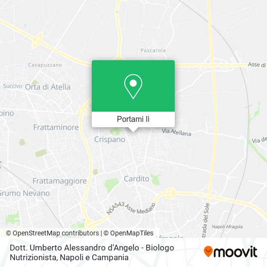 Mappa Dott. Umberto Alessandro d'Angelo - Biologo Nutrizionista