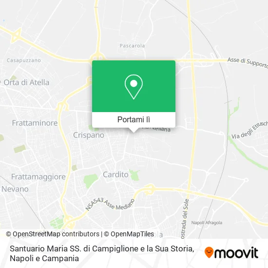 Mappa Santuario Maria SS. di Campiglione e la Sua Storia