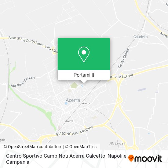 Mappa Centro Sportivo Camp Nou Acerra Calcetto