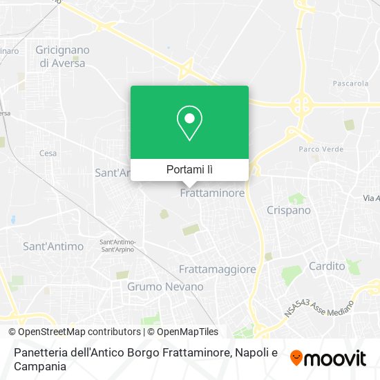 Mappa Panetteria dell'Antico Borgo Frattaminore