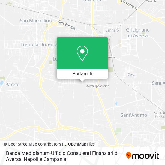 Mappa Banca Mediolanum-Ufficio Consulenti Finanziari di Aversa