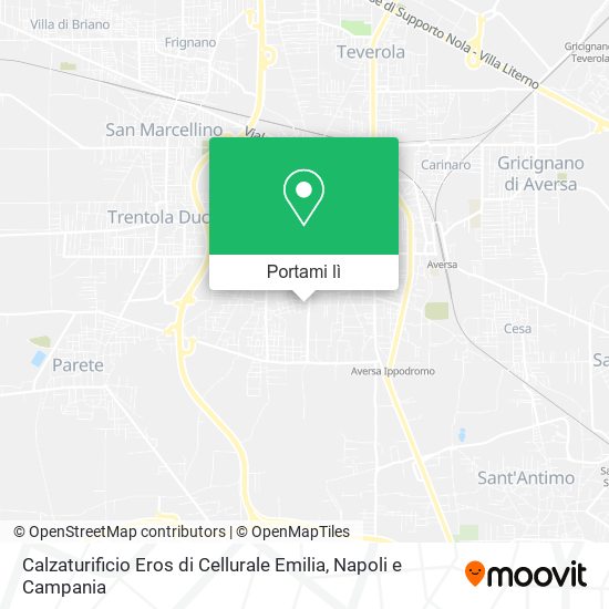 Mappa Calzaturificio Eros di Cellurale Emilia