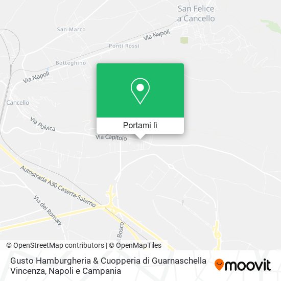 Mappa Gusto Hamburgheria & Cuopperia di Guarnaschella Vincenza