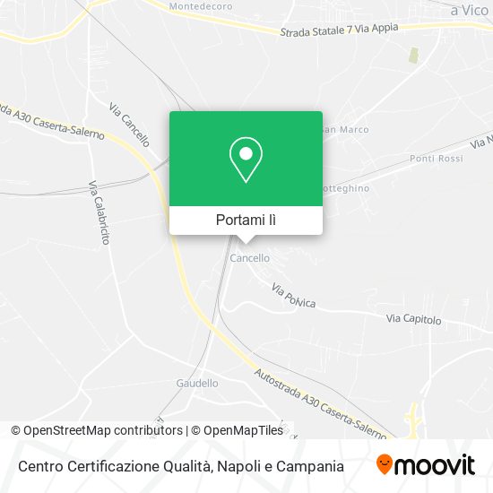 Mappa Centro Certificazione Qualità
