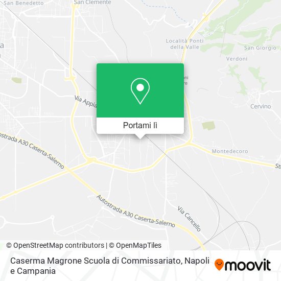 Mappa Caserma Magrone Scuola di Commissariato