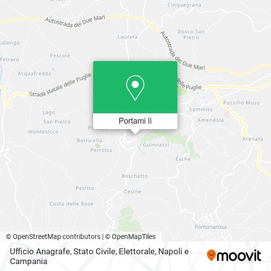 Mappa Ufficio Anagrafe, Stato Civile, Elettorale