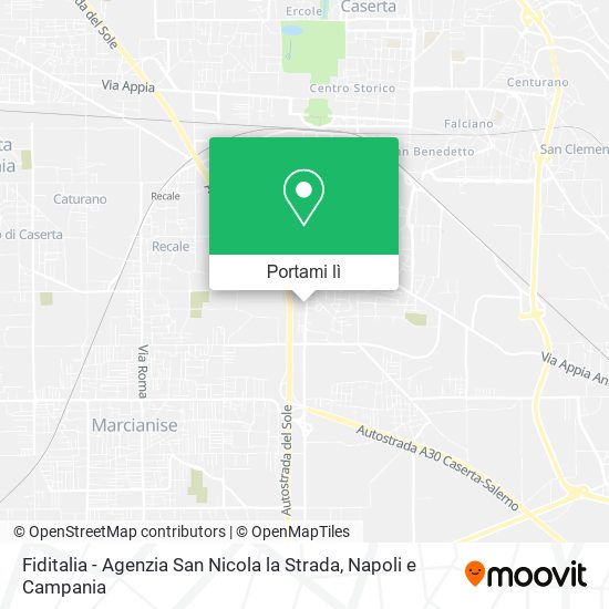 Mappa Fiditalia - Agenzia San Nicola la Strada