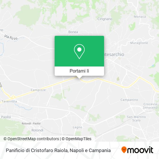 Mappa Panificio di Cristofaro Raiola