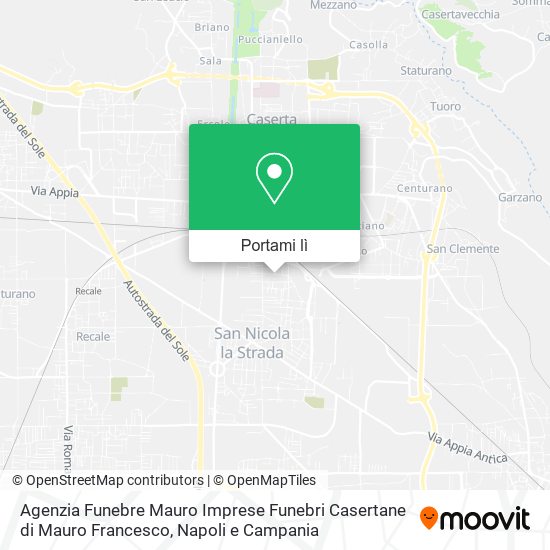 Mappa Agenzia Funebre Mauro Imprese Funebri Casertane di Mauro Francesco