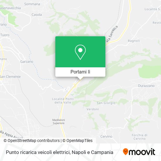 Mappa Punto ricarica veicoli elettrici