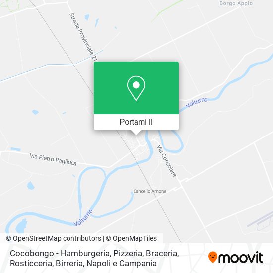 Mappa Cocobongo - Hamburgeria, Pizzeria, Braceria, Rosticceria, Birreria