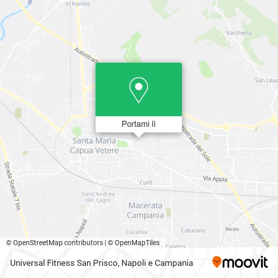Mappa Universal Fitness San Prisco