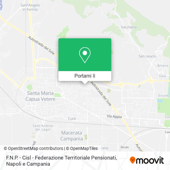 Mappa F.N.P. - Cisl - Federazione Territoriale Pensionati