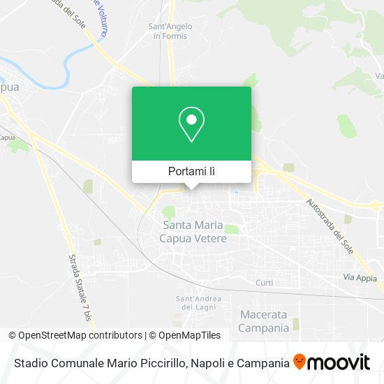 Mappa Stadio Comunale Mario Piccirillo