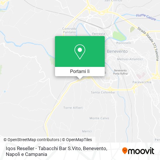 Mappa Iqos Reseller - Tabacchi Bar S.Vito, Benevento