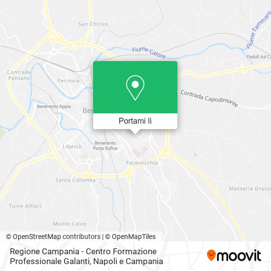 Mappa Regione Campania - Centro Formazione Professionale Galanti