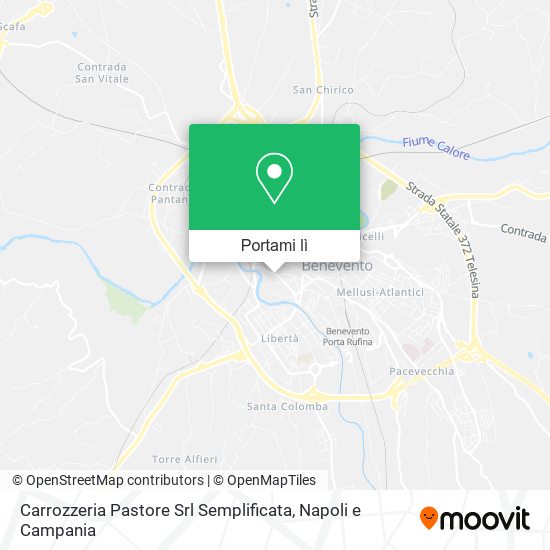 Mappa Carrozzeria Pastore Srl Semplificata