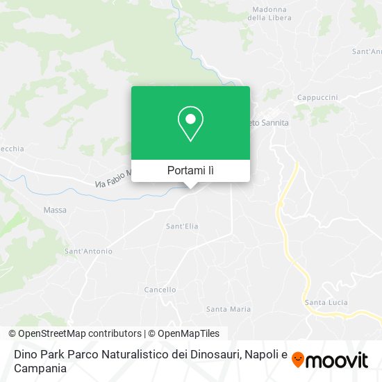 Mappa Dino Park Parco Naturalistico dei Dinosauri