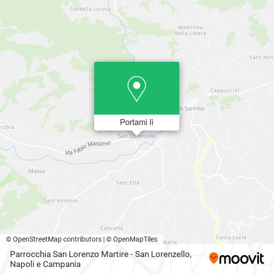 Mappa Parrocchia San Lorenzo Martire - San Lorenzello