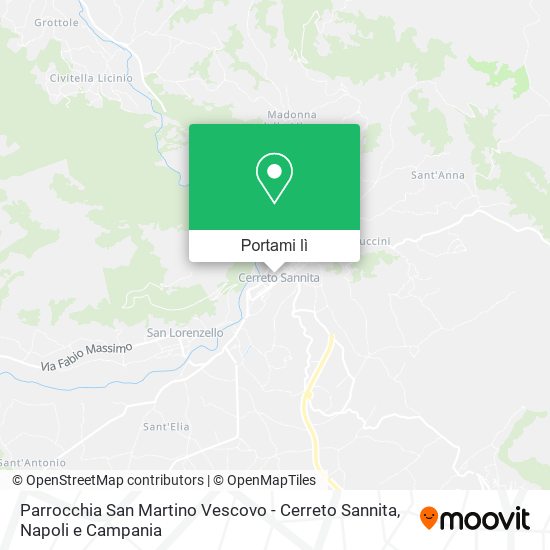 Mappa Parrocchia San Martino Vescovo - Cerreto Sannita