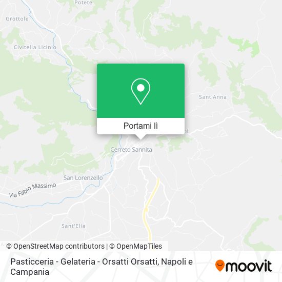 Mappa Pasticceria - Gelateria - Orsatti Orsatti