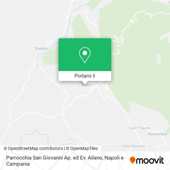 Mappa Parrocchia San Giovanni Ap. ed Ev. Ailano