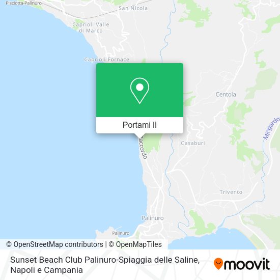 Mappa Sunset Beach Club Palinuro-Spiaggia delle Saline