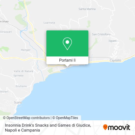 Mappa Insonnia Drink's Snacks and Games di Giudice