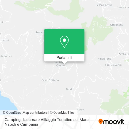 Mappa Camping l'Iscamare Villaggio Turistico sul Mare