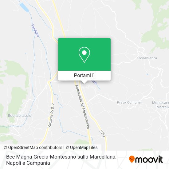 Mappa Bcc Magna Grecia-Montesano sulla Marcellana