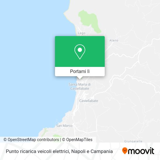 Mappa Punto ricarica veicoli elettrici