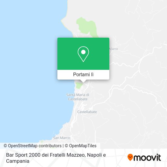 Mappa Bar Sport 2000 dei Fratelli Mazzeo