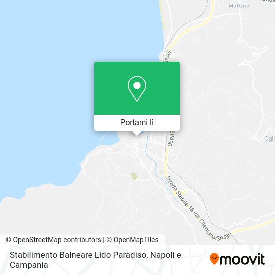 Mappa Stabilimento Balneare Lido Paradiso