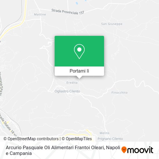 Mappa Arcurio Pasquale Oli Alimentari Frantoi Oleari