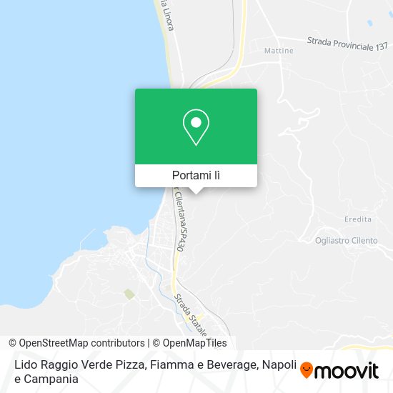 Mappa Lido Raggio Verde Pizza, Fiamma e Beverage