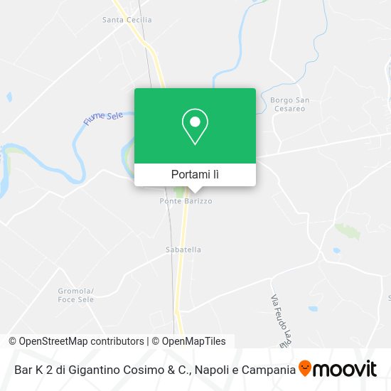 Mappa Bar K 2 di Gigantino Cosimo & C.