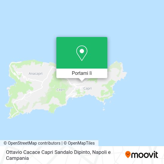 Mappa Ottavio Cacace Capri Sandalo Dipinto