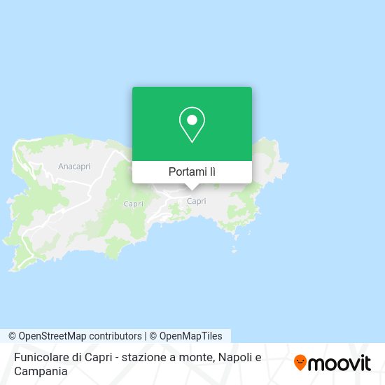 Mappa Funicolare di Capri - stazione a monte