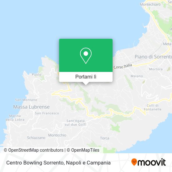 Mappa Centro Bowling Sorrento