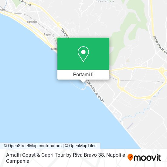 Mappa Amalfi Coast & Capri Tour by Riva Bravo 38