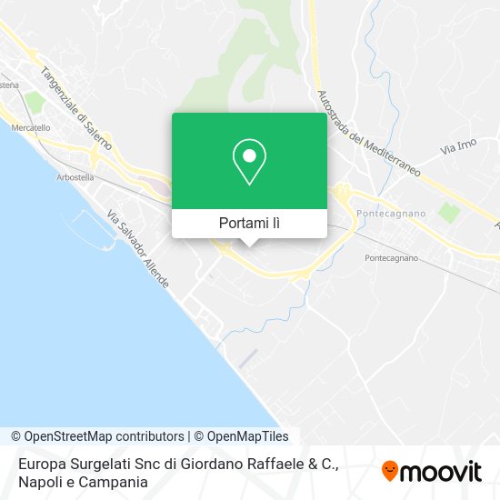 Mappa Europa Surgelati Snc di Giordano Raffaele & C.