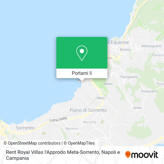 Mappa Rent Royal Villas l'Approdo Meta-Sorrento