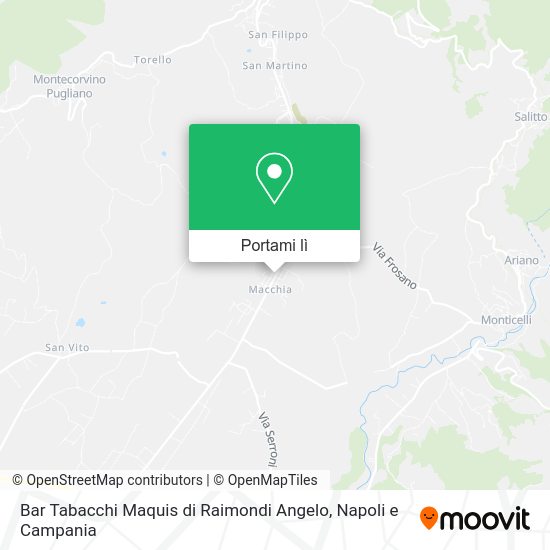 Mappa Bar Tabacchi Maquis di Raimondi Angelo