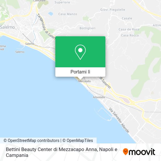 Mappa Bettini Beauty Center di Mezzacapo Anna