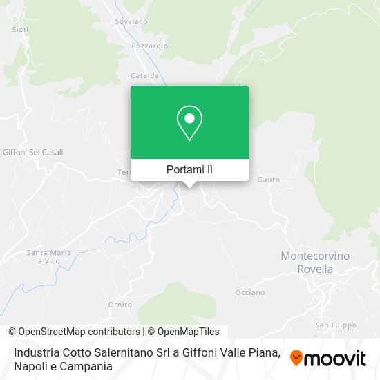 Mappa Industria Cotto Salernitano Srl a Giffoni Valle Piana