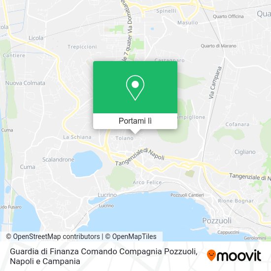 Mappa Guardia di Finanza Comando Compagnia Pozzuoli