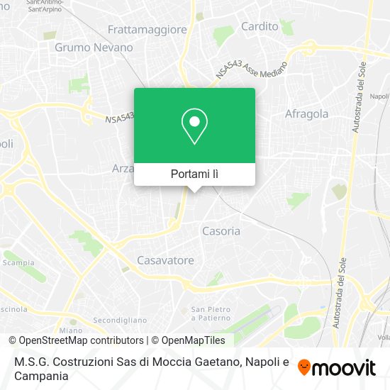 Mappa M.S.G. Costruzioni Sas di Moccia Gaetano