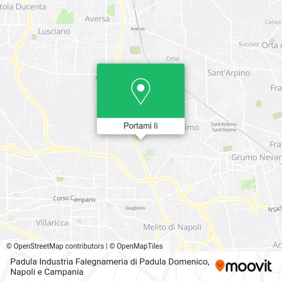 Mappa Padula Industria Falegnameria di Padula Domenico